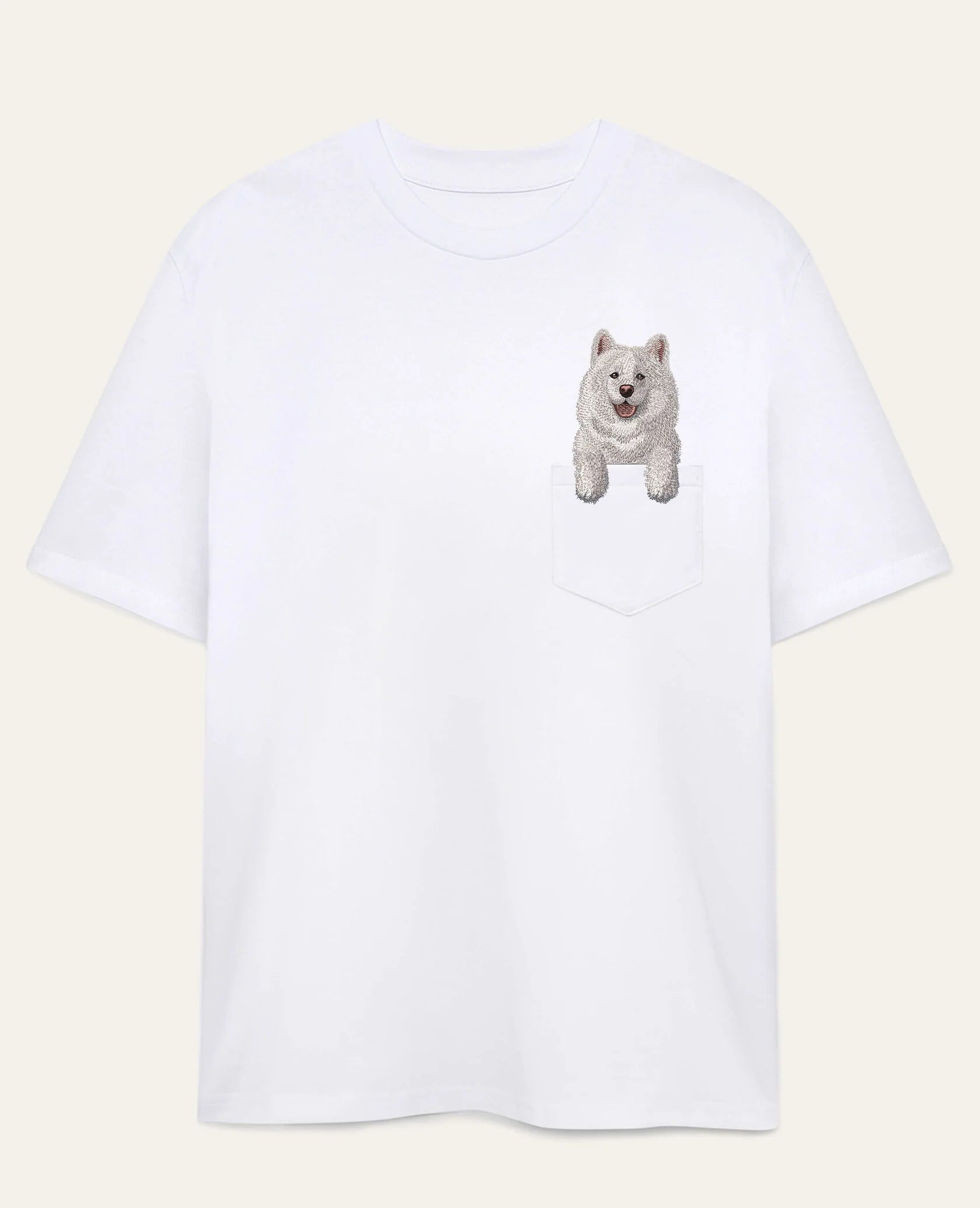 Koszulka z haftem Samoyed