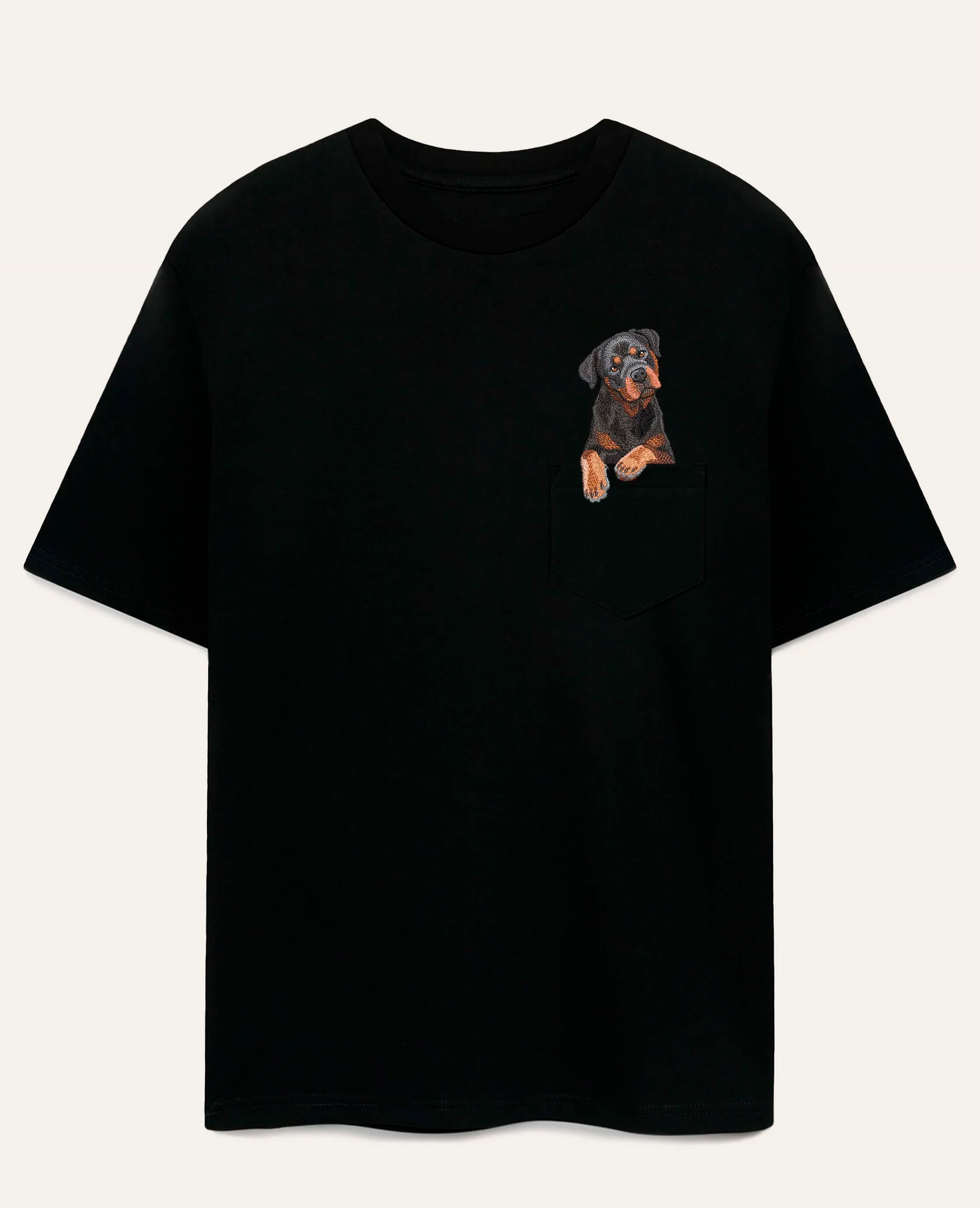 Koszulka z haftem Rottweiler