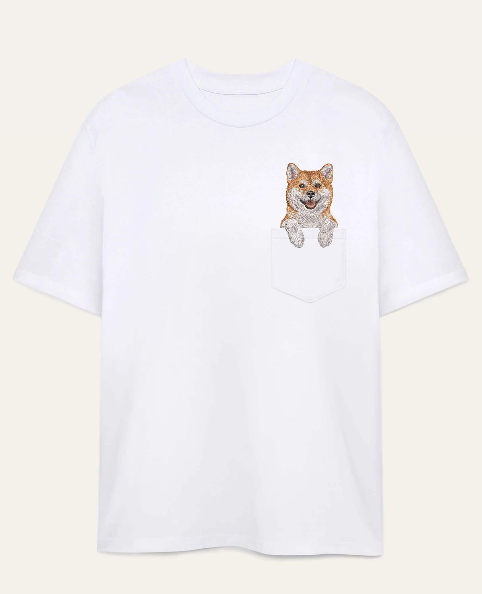 Koszulka z haftem Shiba (rudy)