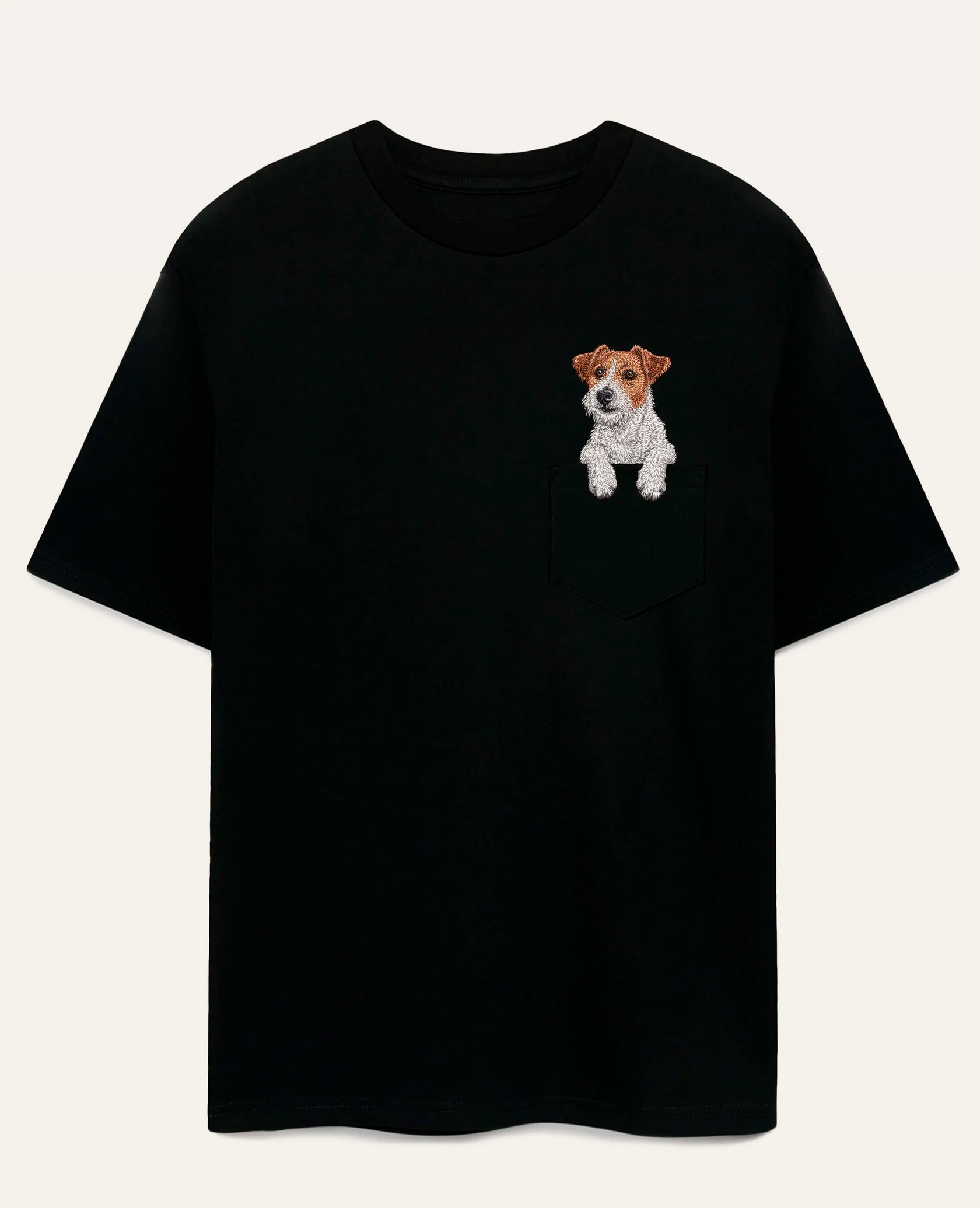 Koszulka z haftem Jack Russell terrier (długowłosy)
