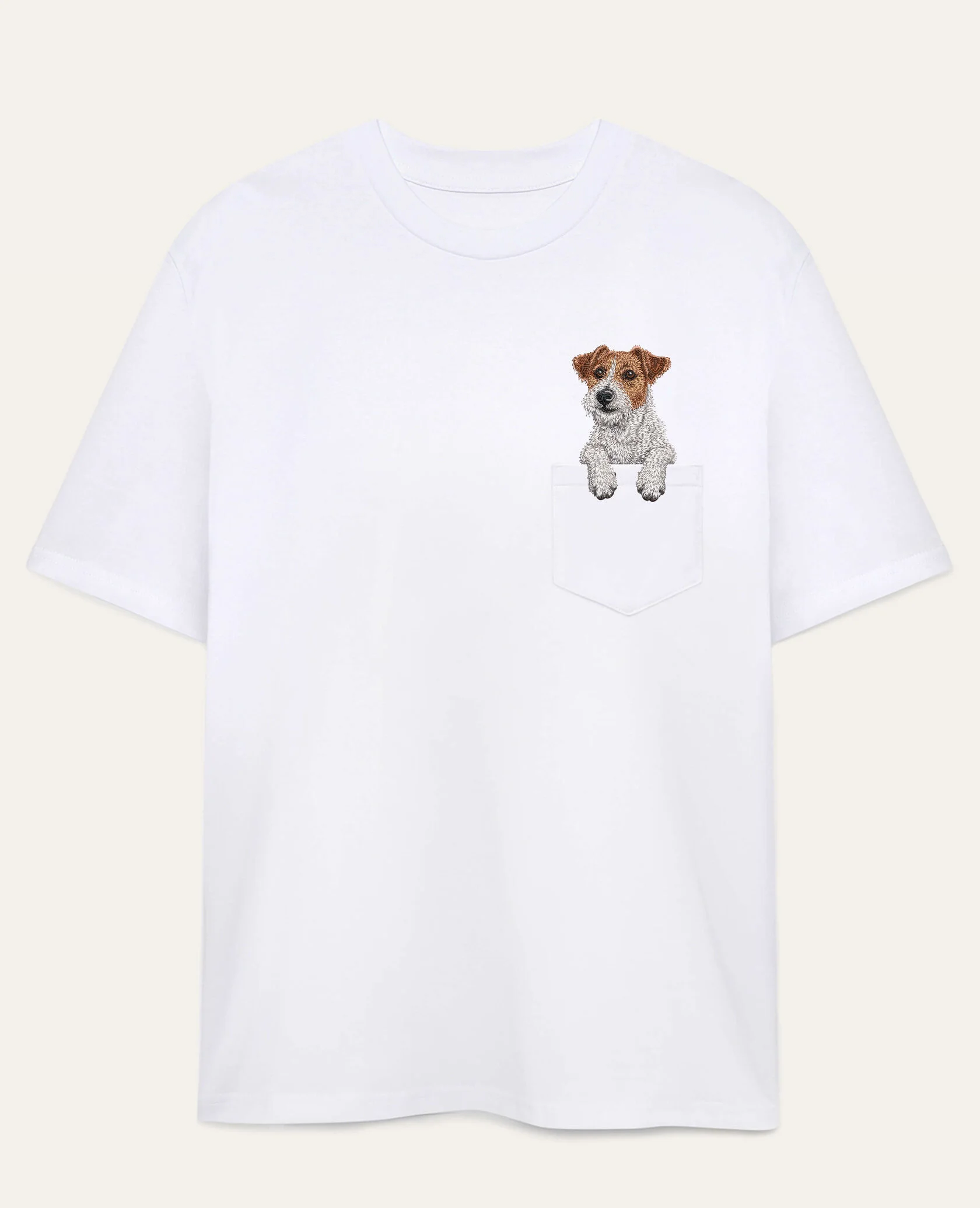Koszulka z haftem Jack Russell terrier (długowłosy)
