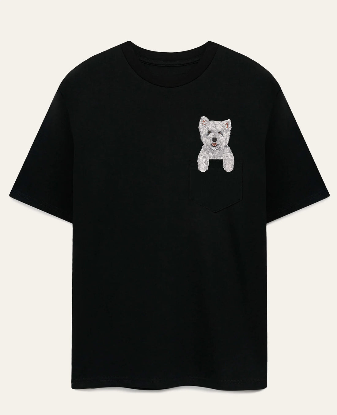 Koszulka z haftem West Highland White Terrier