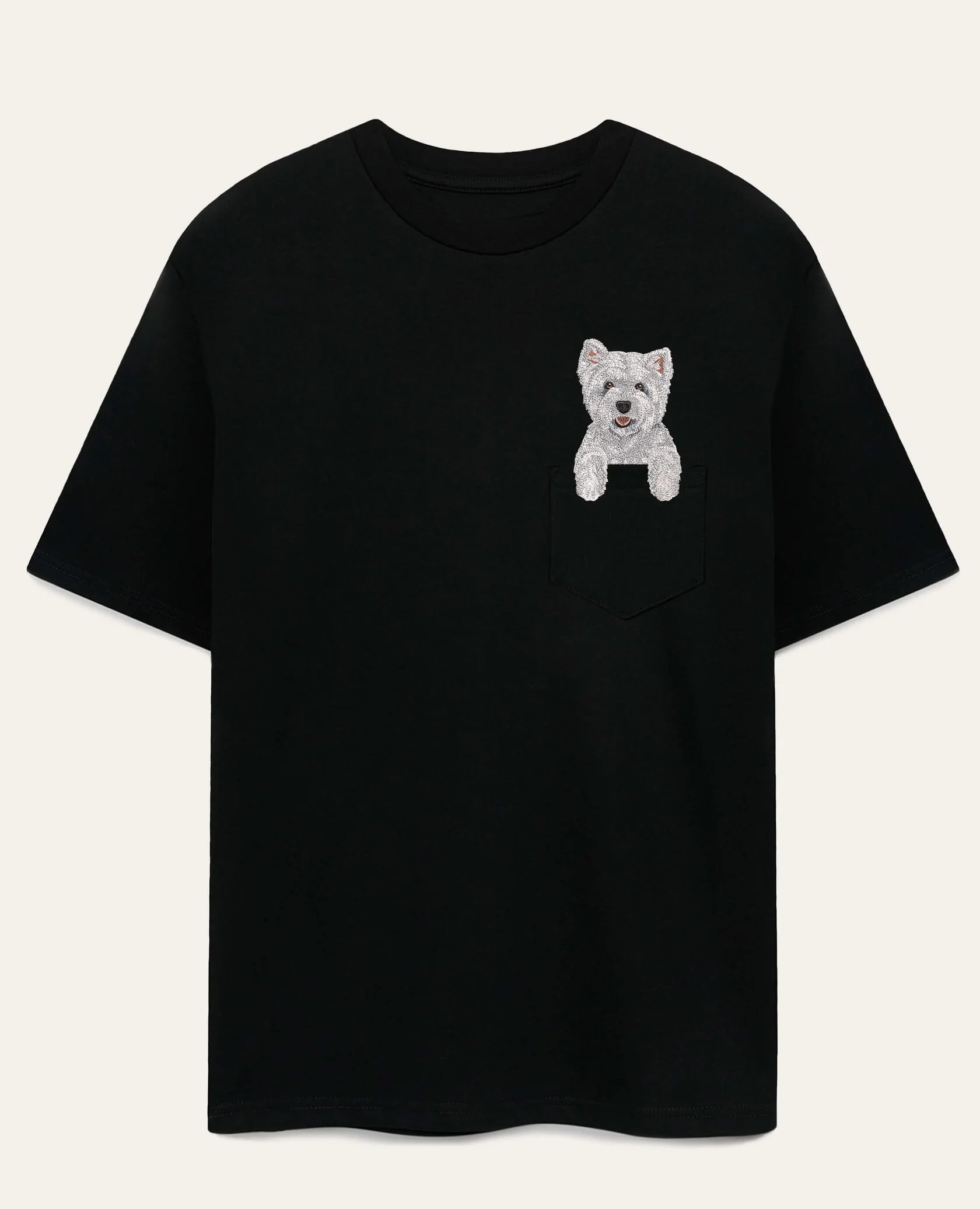 Koszulka z haftem West Highland White Terrier