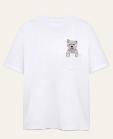 Koszulka z haftem West Highland White Terrier