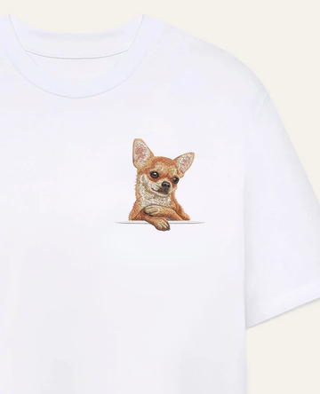 Chihuahua (rudy) – koszulka z haftem