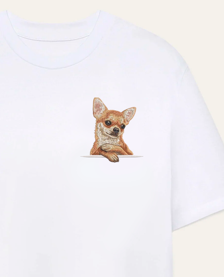 Chihuahua (rudy) – koszulka z haftem
