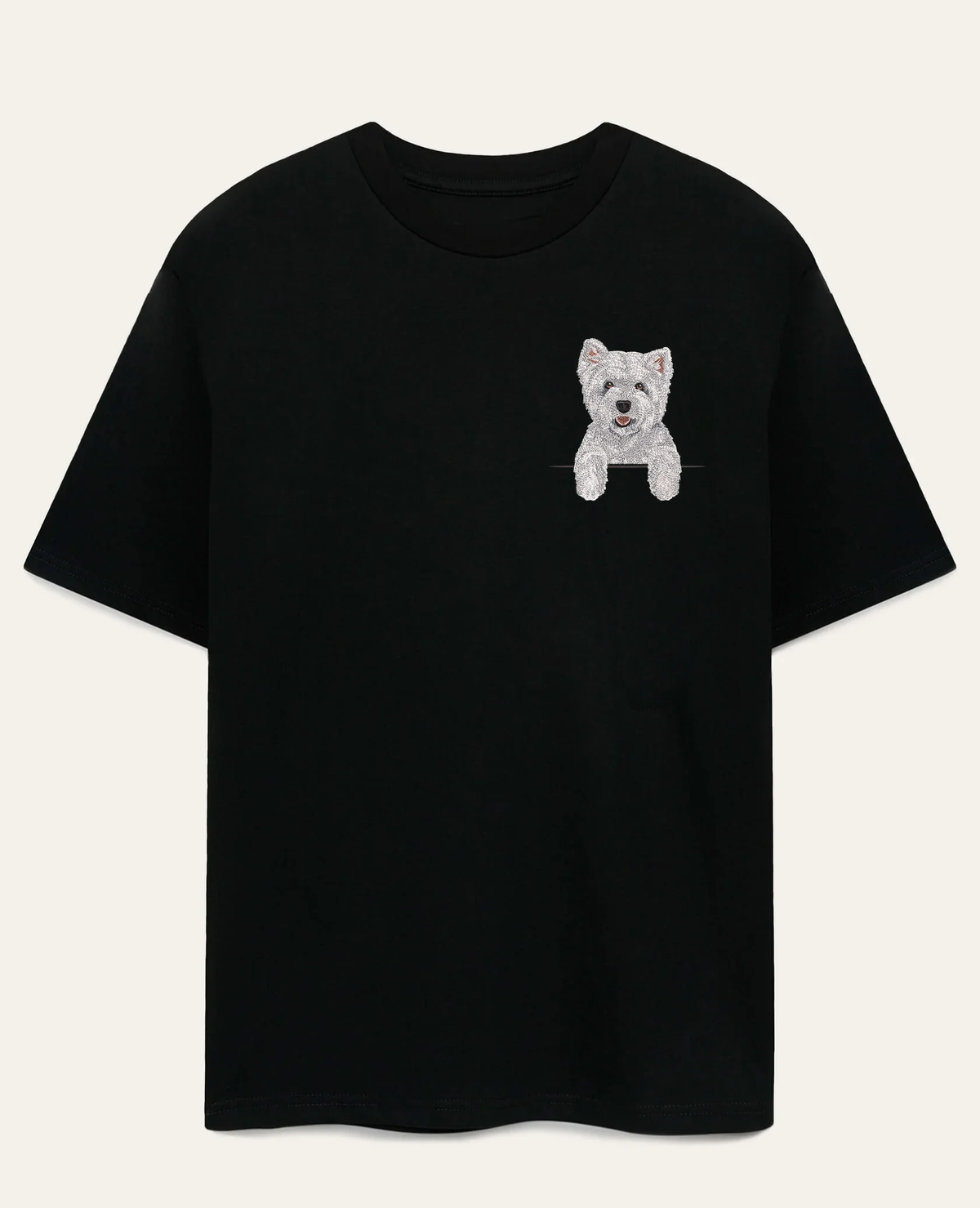West Highland White Terrier – koszulka z haftem