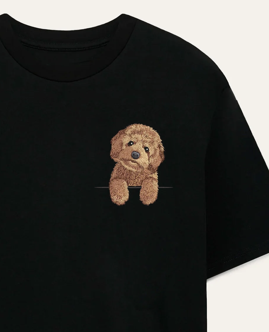 Maltipoo (brązowy) – koszulka z haftem