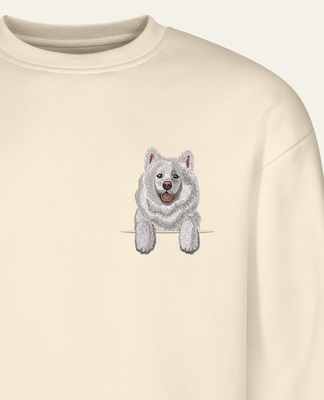 Samoyed – bluza z haftem, piaskowy