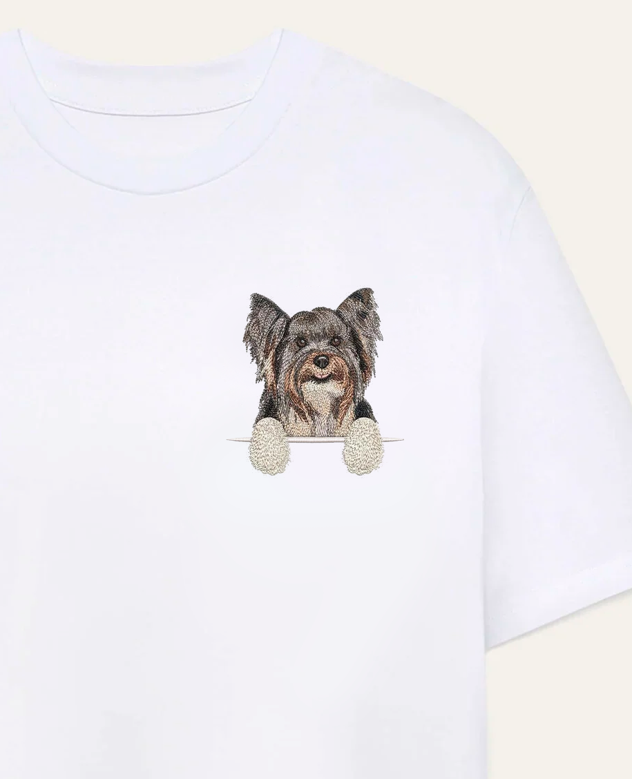 Biewer terrier – koszulka z haftem