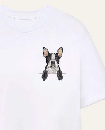Boston terrier – koszulka z haftem