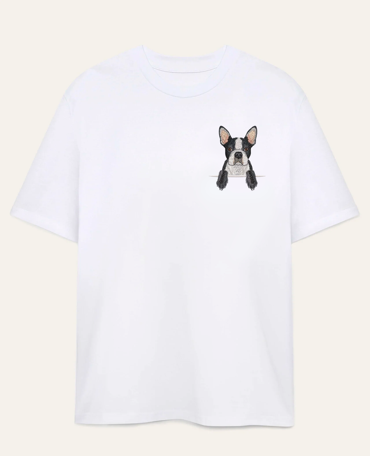 Boston terrier – koszulka z haftem