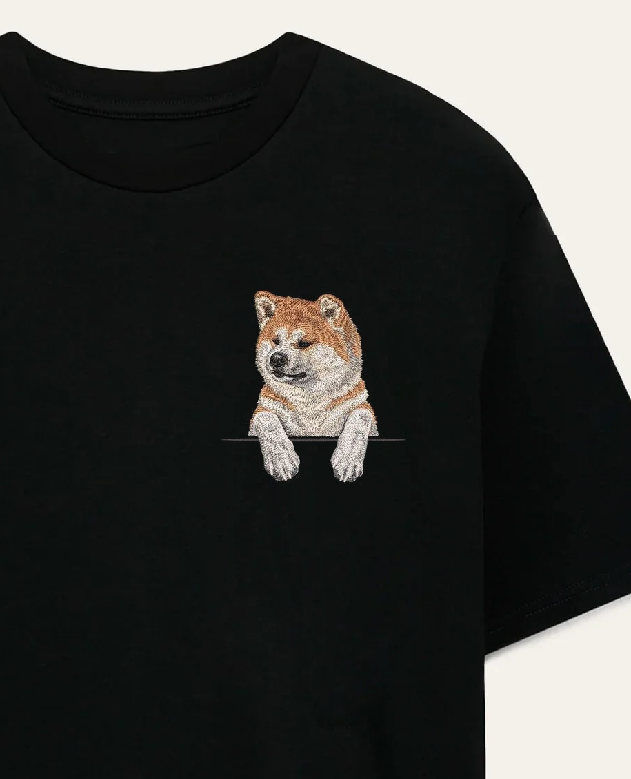 Akita – koszulka z haftem