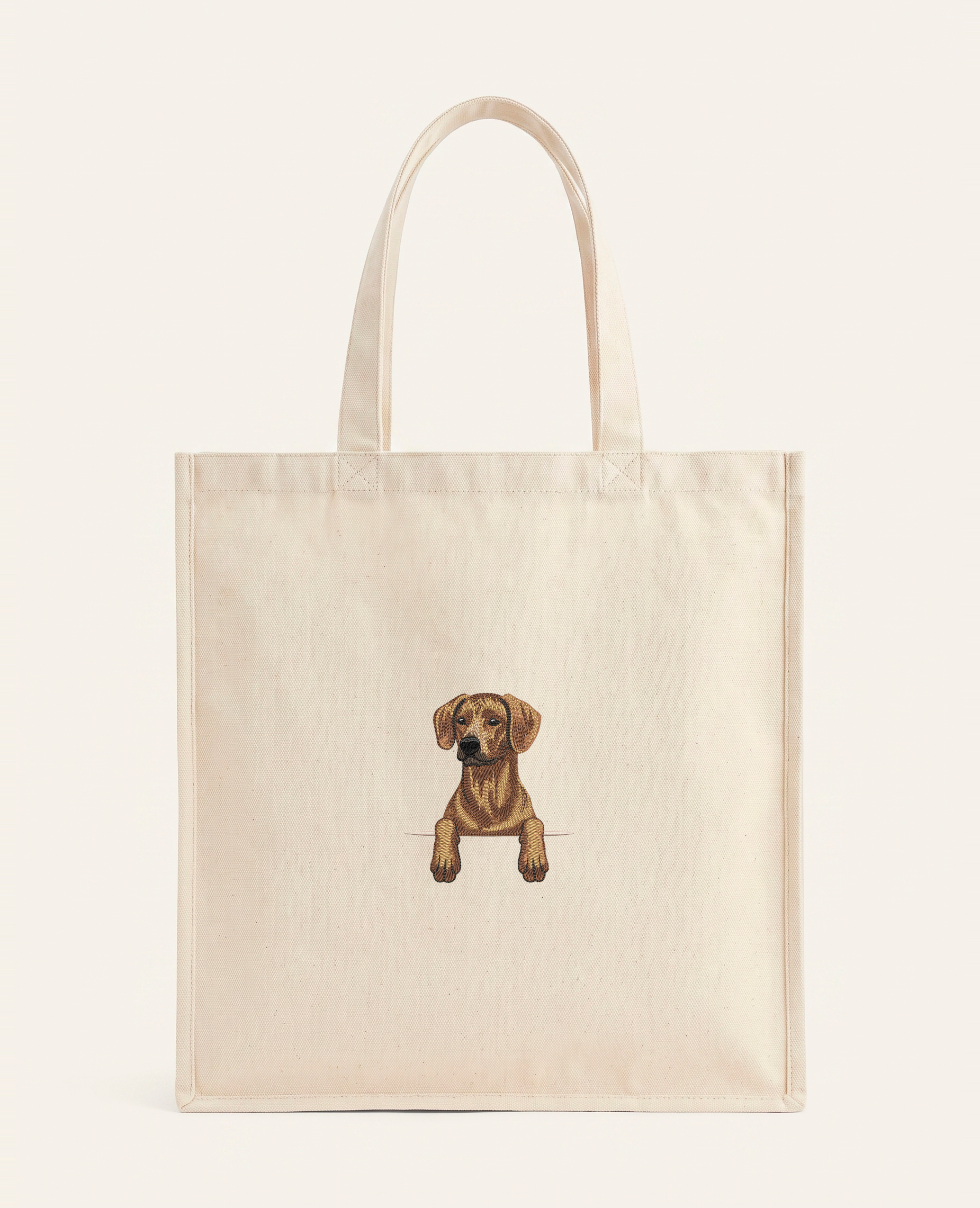 Rhodesian ridgeback – torba z haftem, piaskowa
