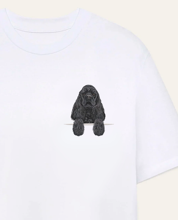 Cocker spaniel amerykański (czarny) – koszulka z haftem