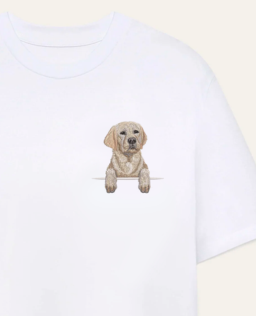 Labrador retriever (złoty) – koszulka z haftem