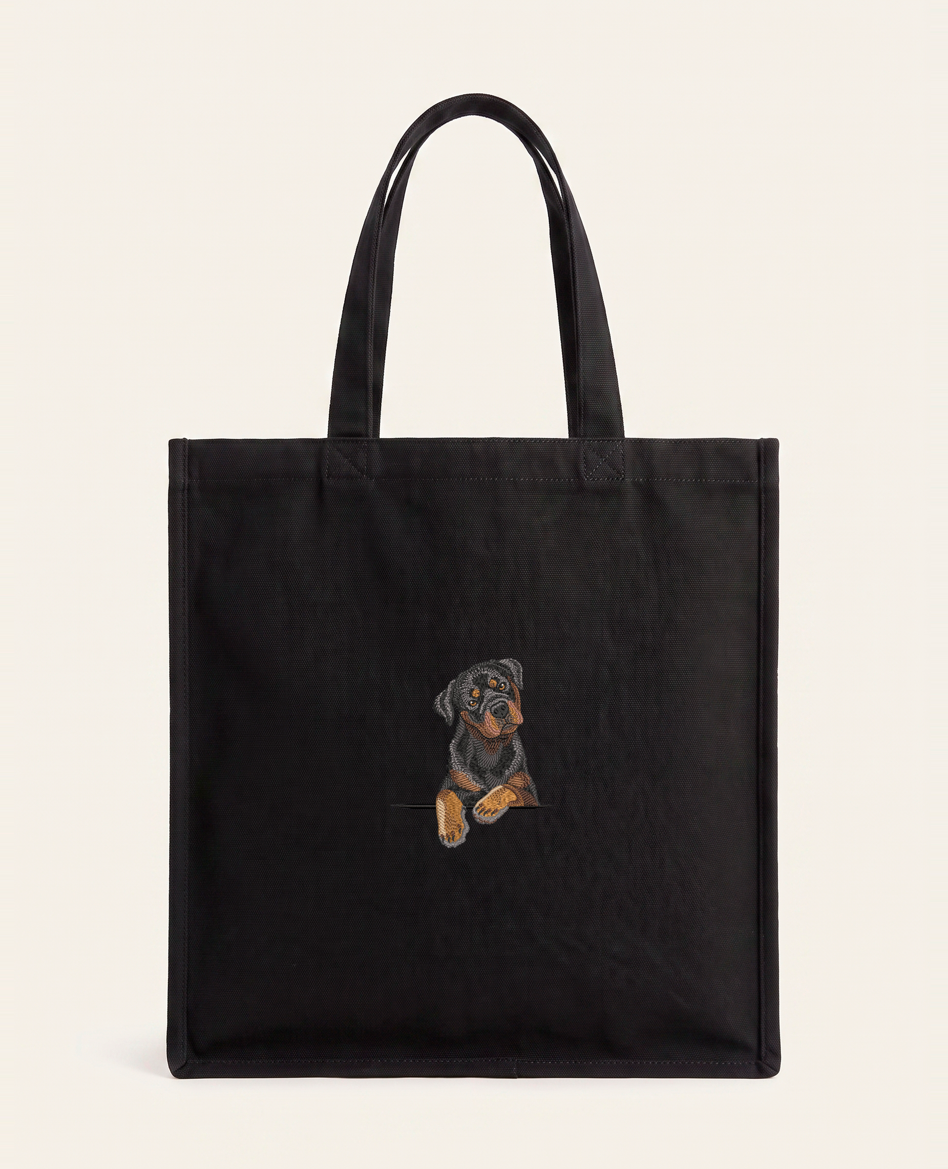 Rottweiler – torba z haftem, czarna