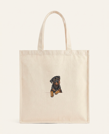 Rottweiler – torba z haftem, piaskowa