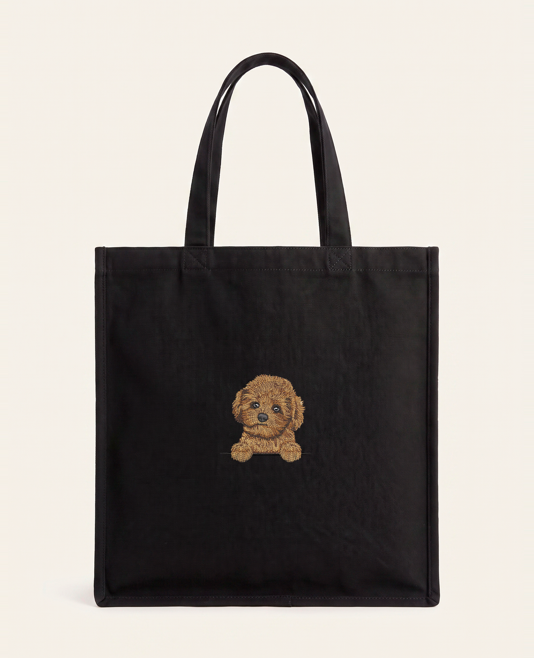 Maltipoo mini – torba z haftem, czarna