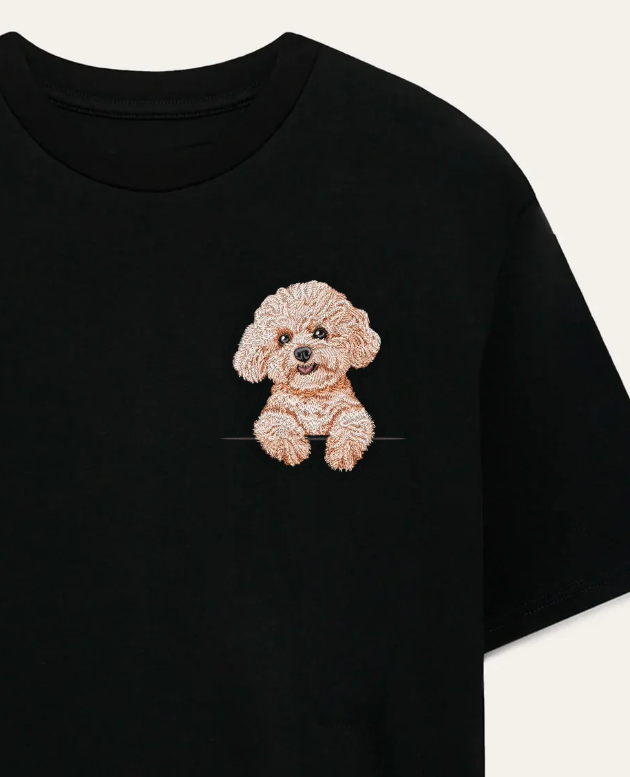 Bichon frisé (beżowy) – koszulka z haftem