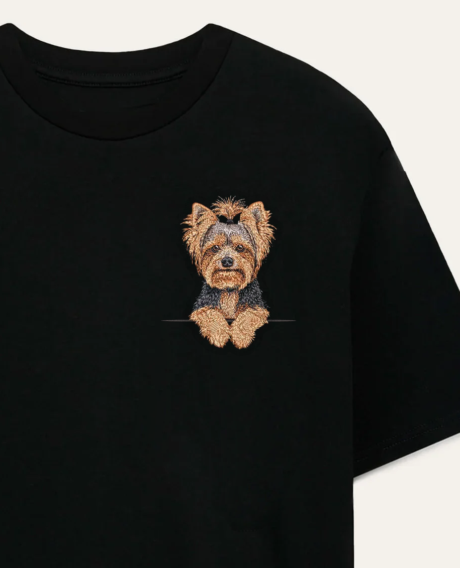 Yorkshire terrier wzór 2 – koszulka z haftem