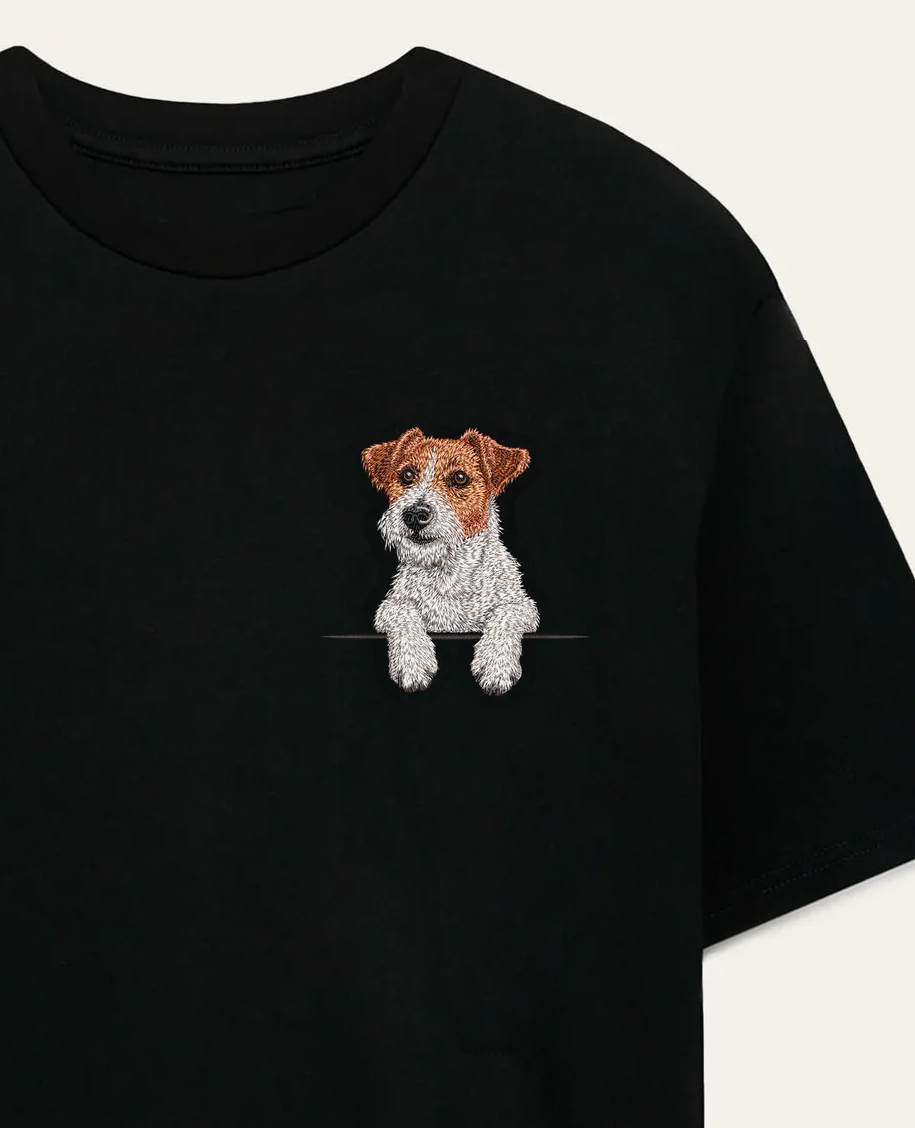 Jack Russell terrier szorstkowłosy – koszulka z haftem
