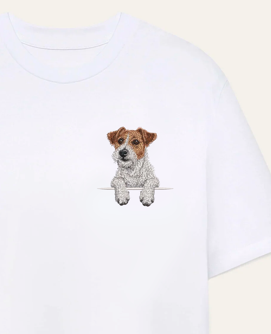 Jack Russell terrier szorstkowłosy – koszulka z haftem