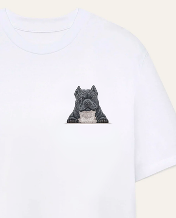 American Bully (niebieski) – koszulka z haftem