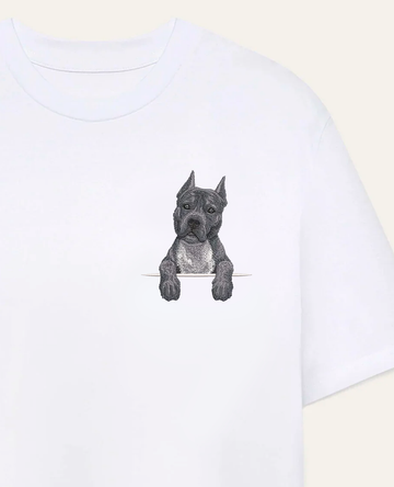 American Staffordshire terrier (szary) – koszulka z haftem
