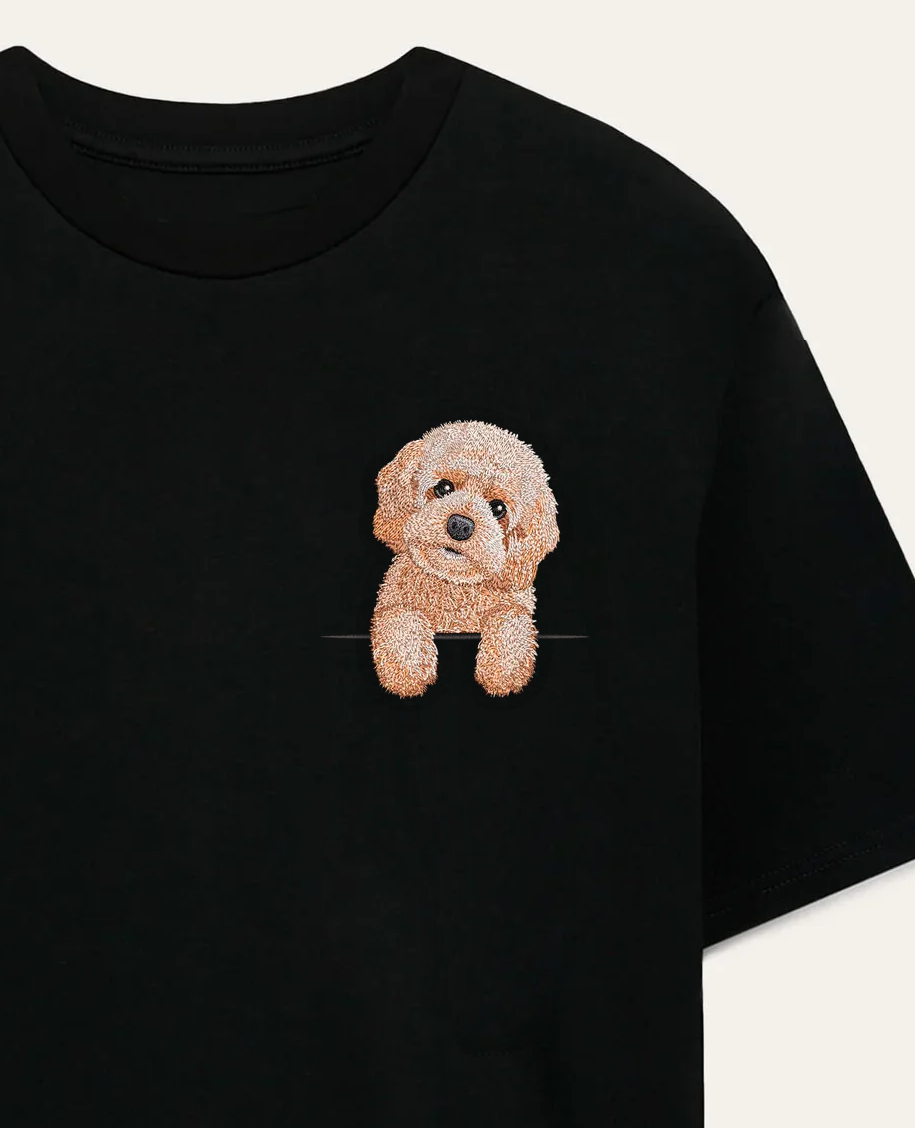 Maltipoo (kremowy) – koszulka z haftem