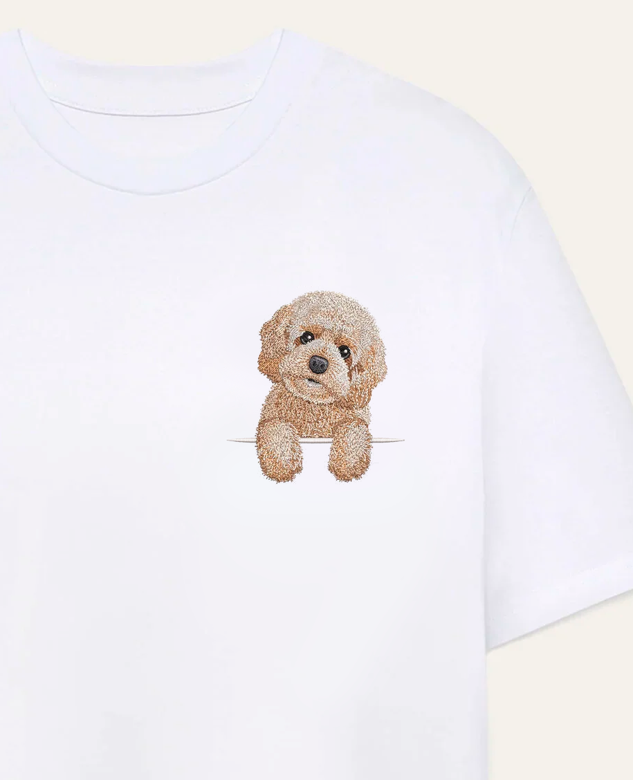 Maltipoo (kremowy) – koszulka z haftem