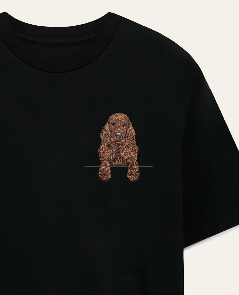 Cocker spaniel angielski (brązowy) – koszulka z haftem