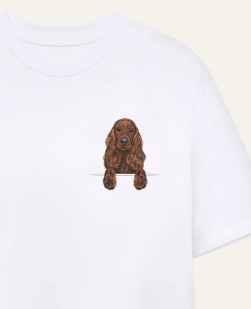 Cocker spaniel angielski (brązowy) – koszulka z haftem
