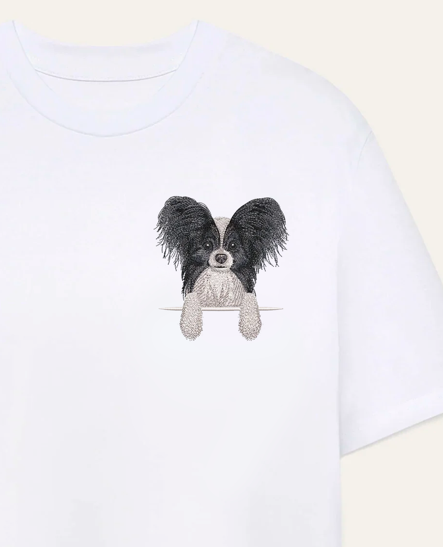 Papillon (czarny) – koszulka z haftem