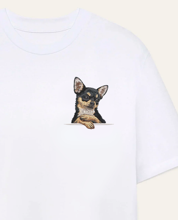 Chihuahua (czarny) – koszulka z haftem