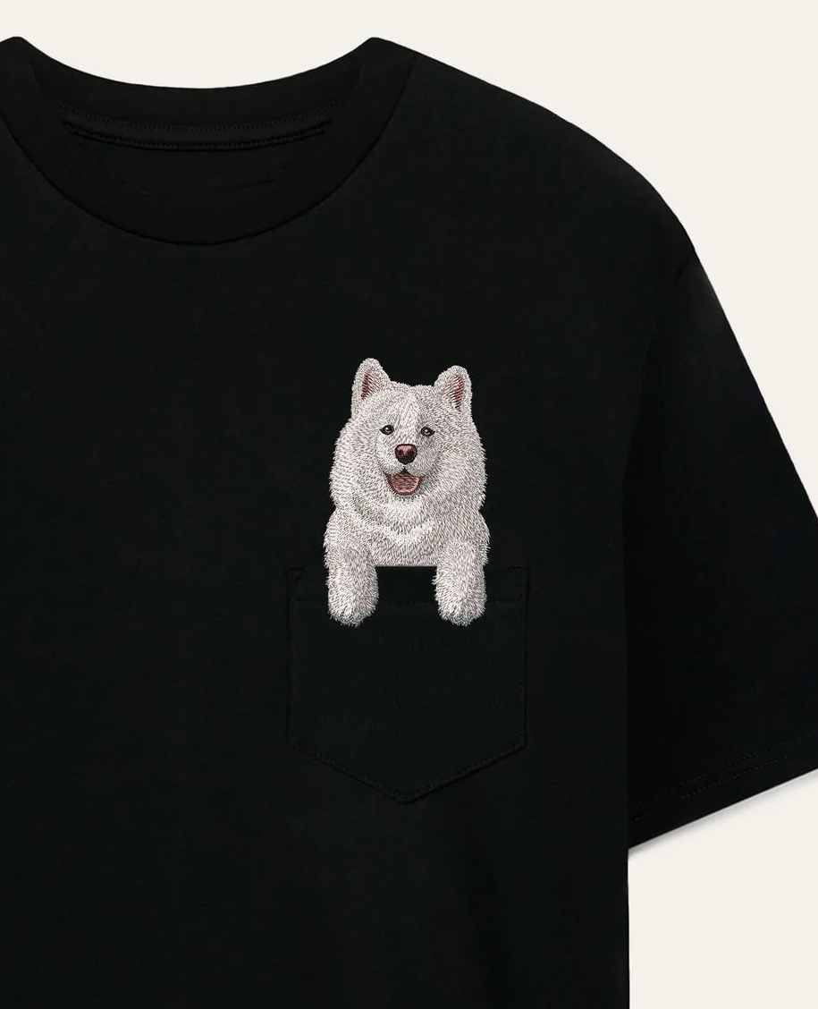 Koszulka z haftem Samoyed