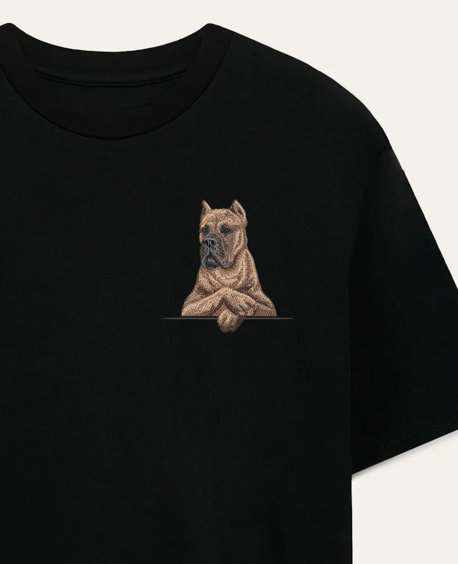 Cane Corso Italiano (brązowy) – koszulka z haftem