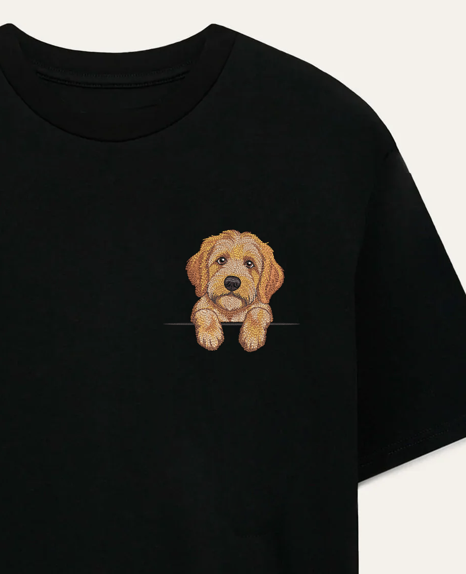 Goldendoodle (złoty) – koszulka z haftem