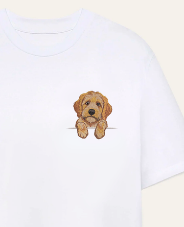 Goldendoodle (złoty) – koszulka z haftem