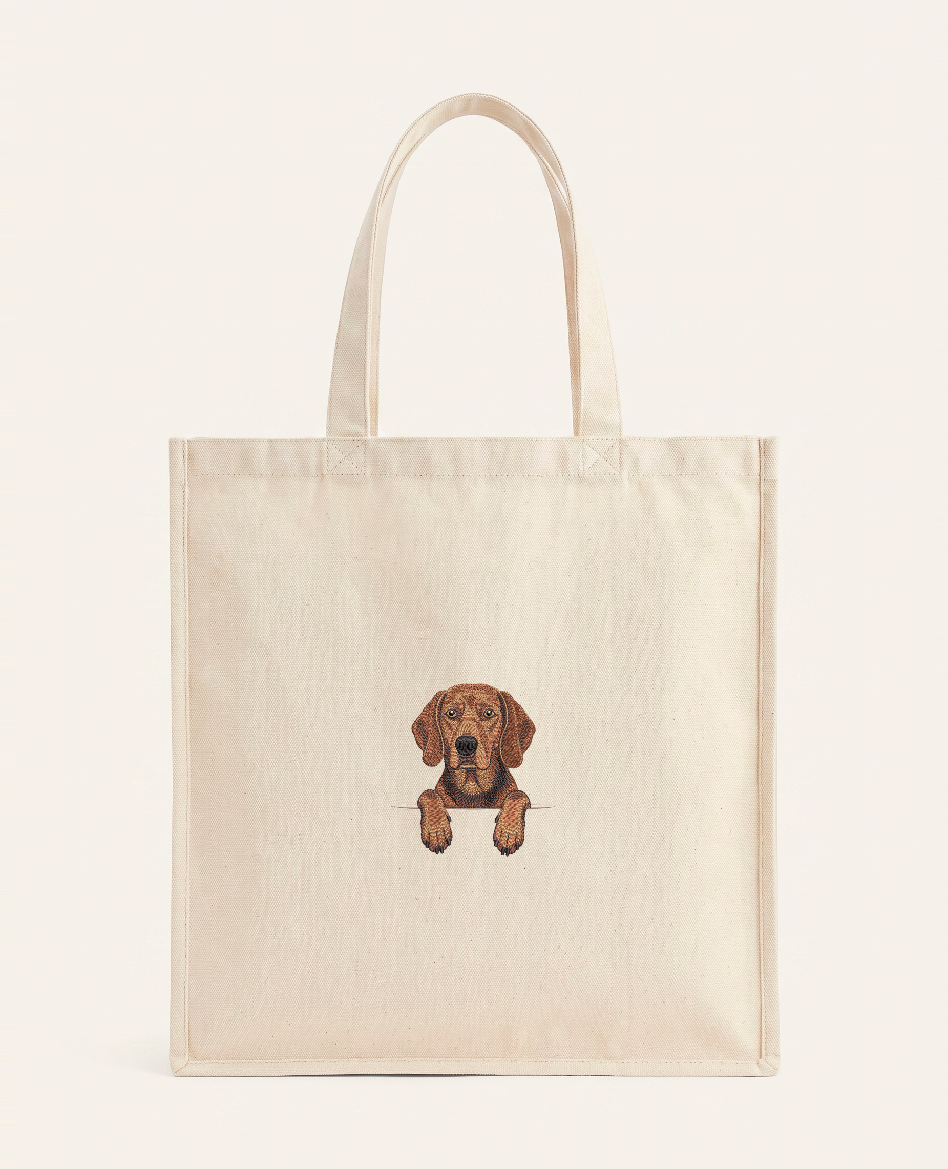 Gończy polski (rudy) – torba z haftem, piaskowa