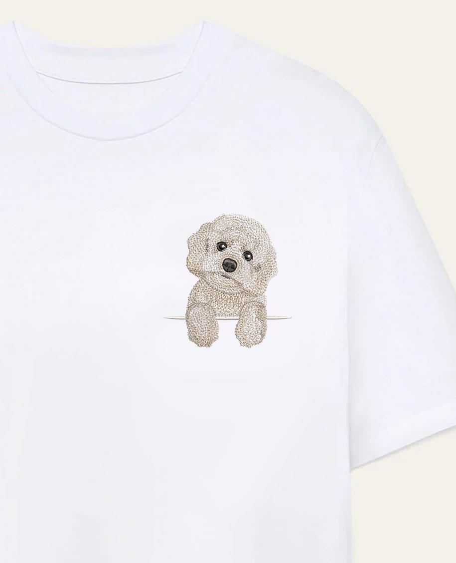 Maltipoo (biały) – koszulka z haftem