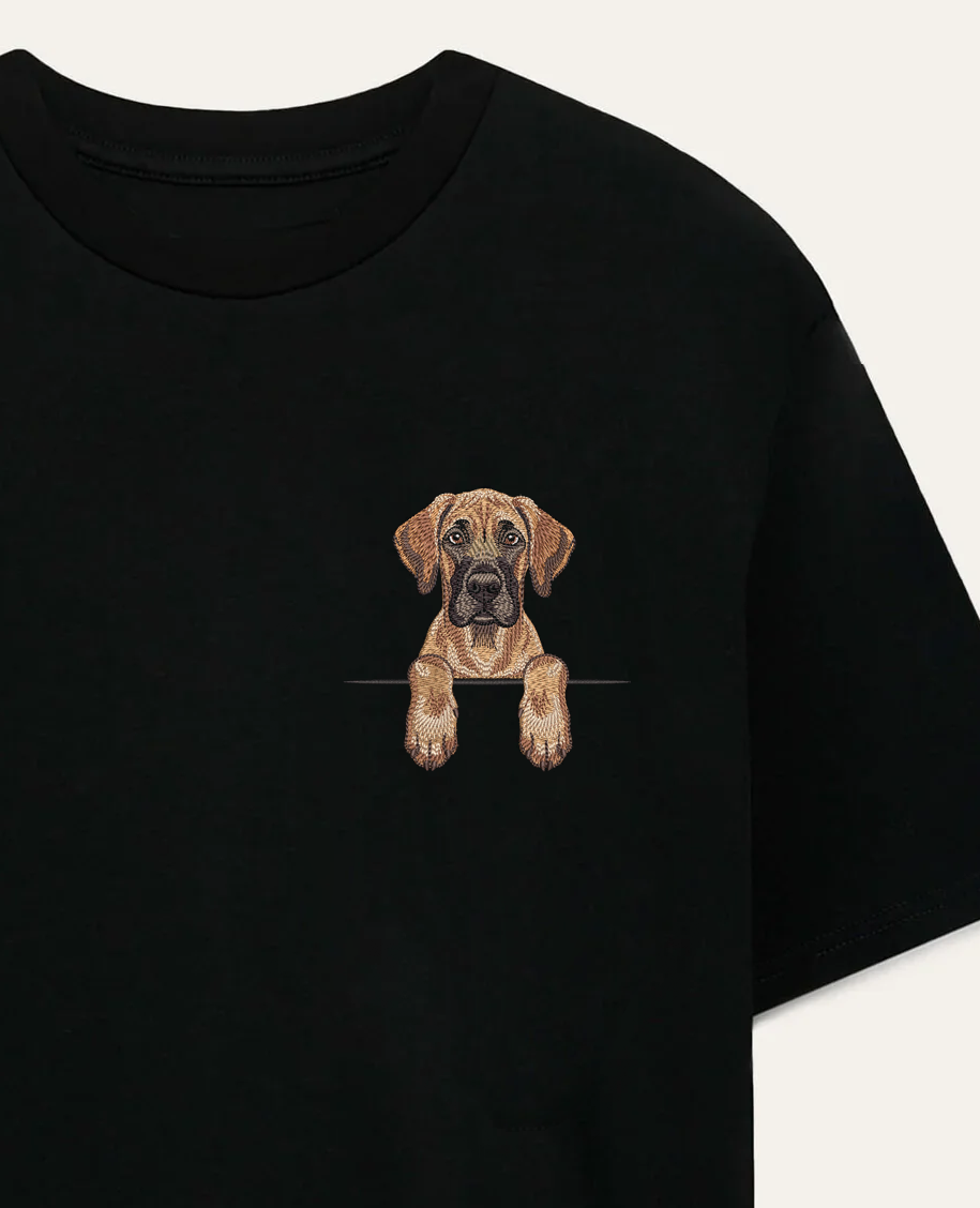 Dog niemiecki (płowy) – koszulka z haftem