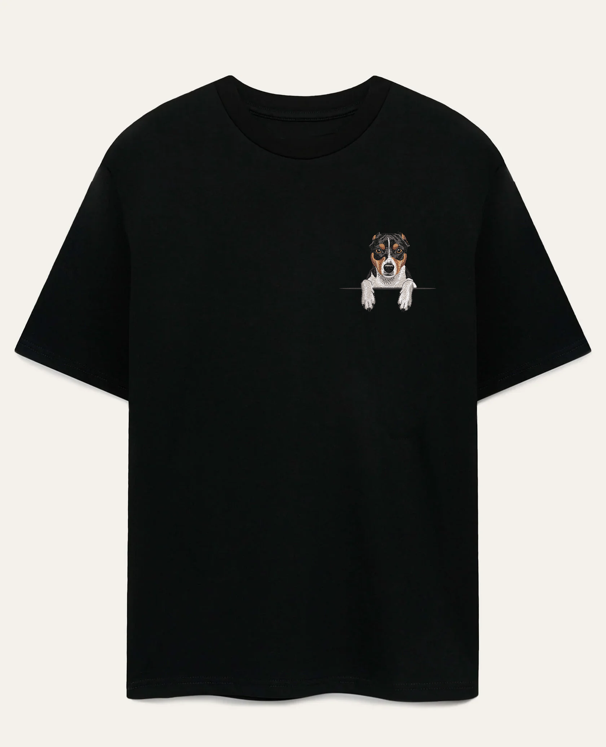Rat terrier (tricolor) – koszulka z haftem
