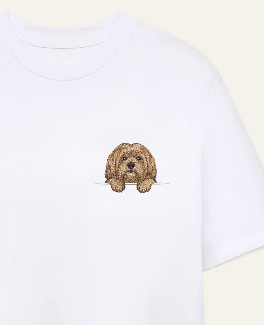 Lhasa apso (złoty) – koszulka z haftem