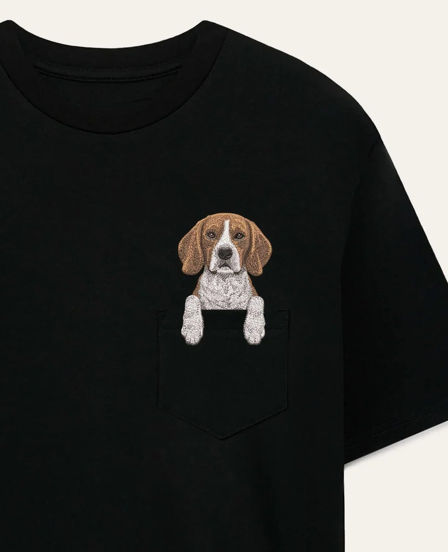 Koszulka z haftem Beagle