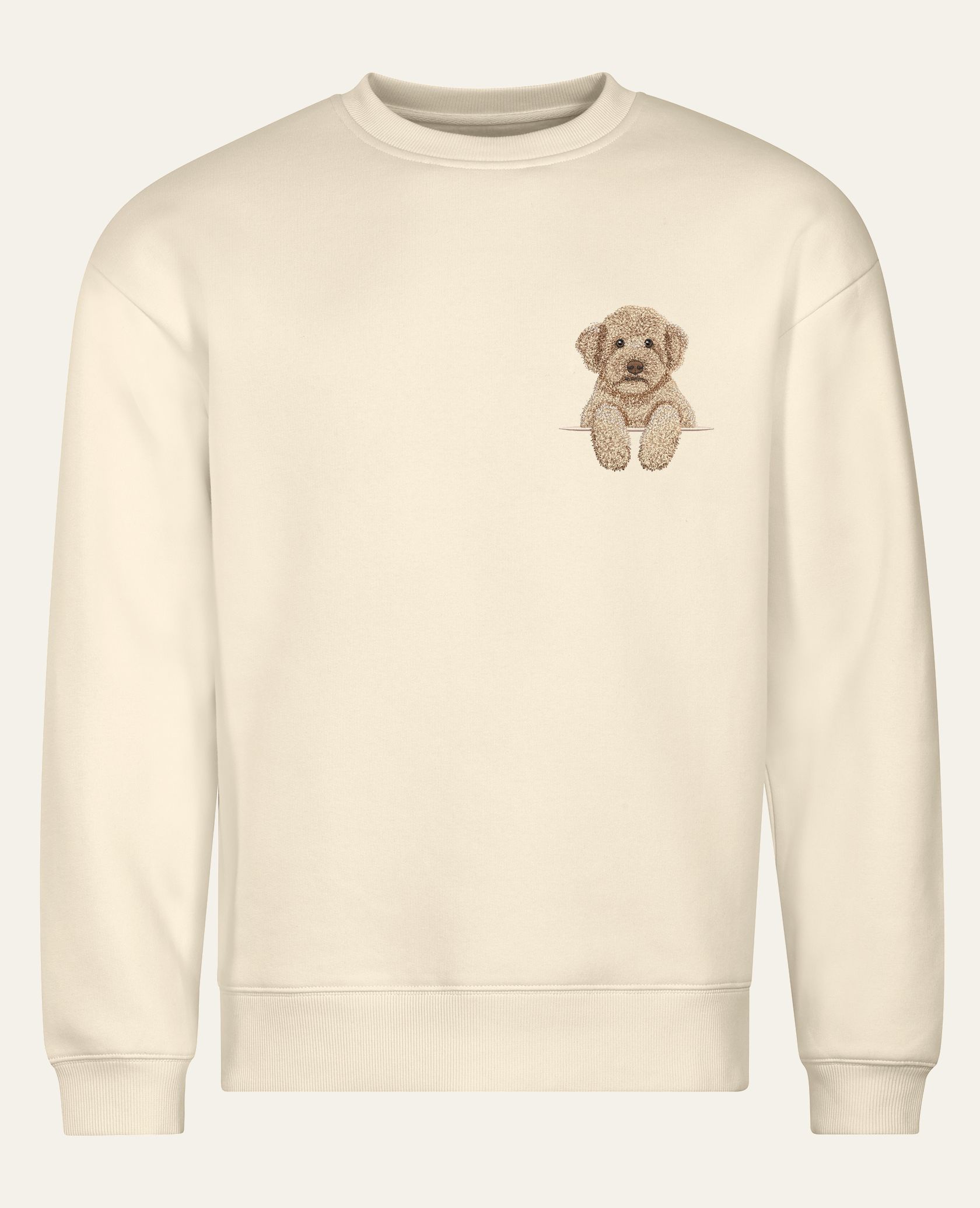 Lagotto romagnolo (beżowy) – bluza z haftem, piaskowa (cała sylwetka)