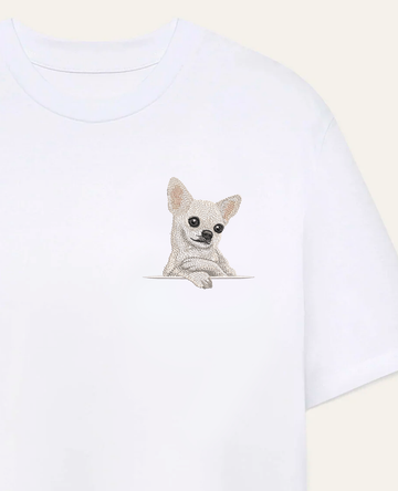 Chihuahua (biały) – koszulka z haftem