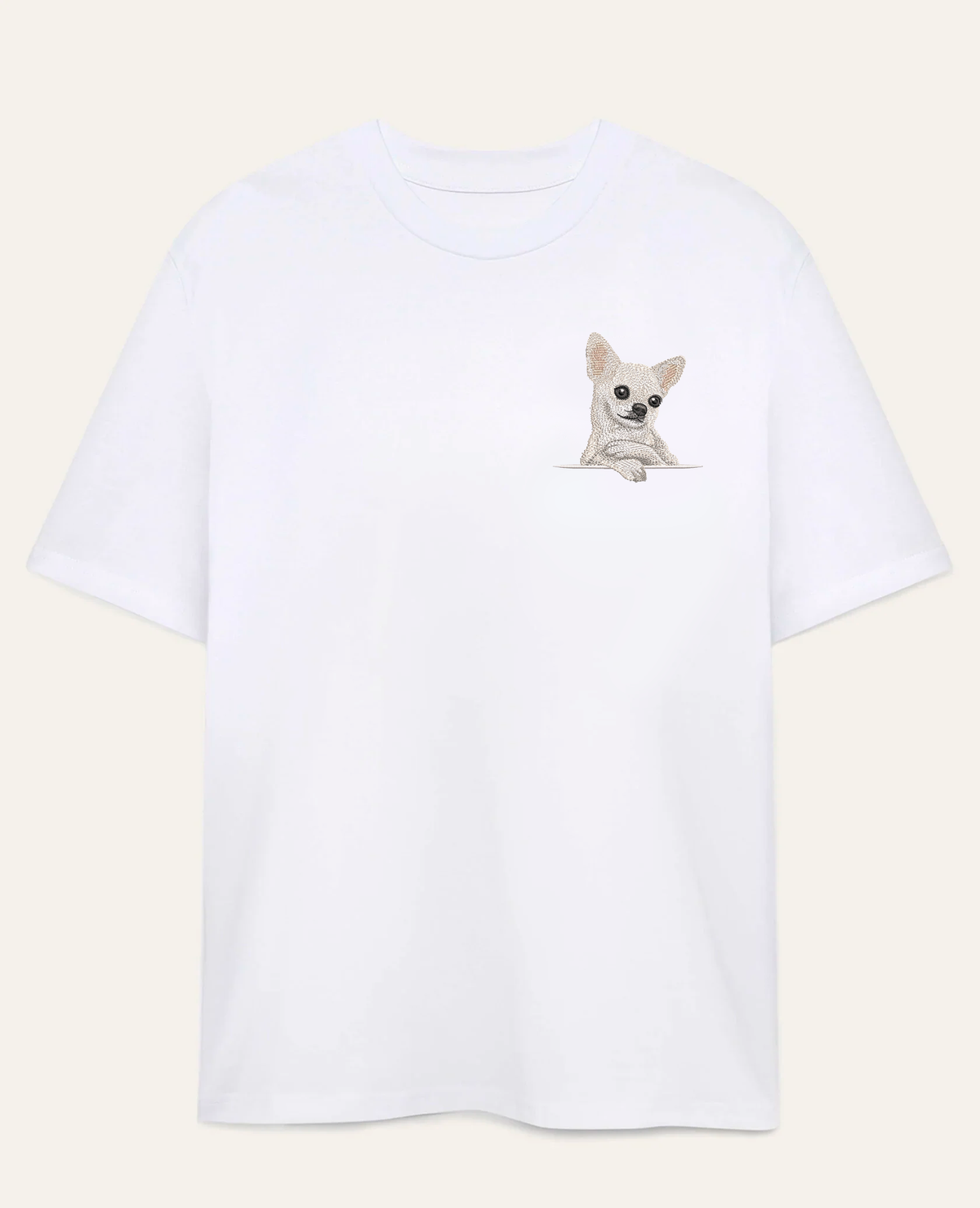 Chihuahua (biały) – koszulka z haftem