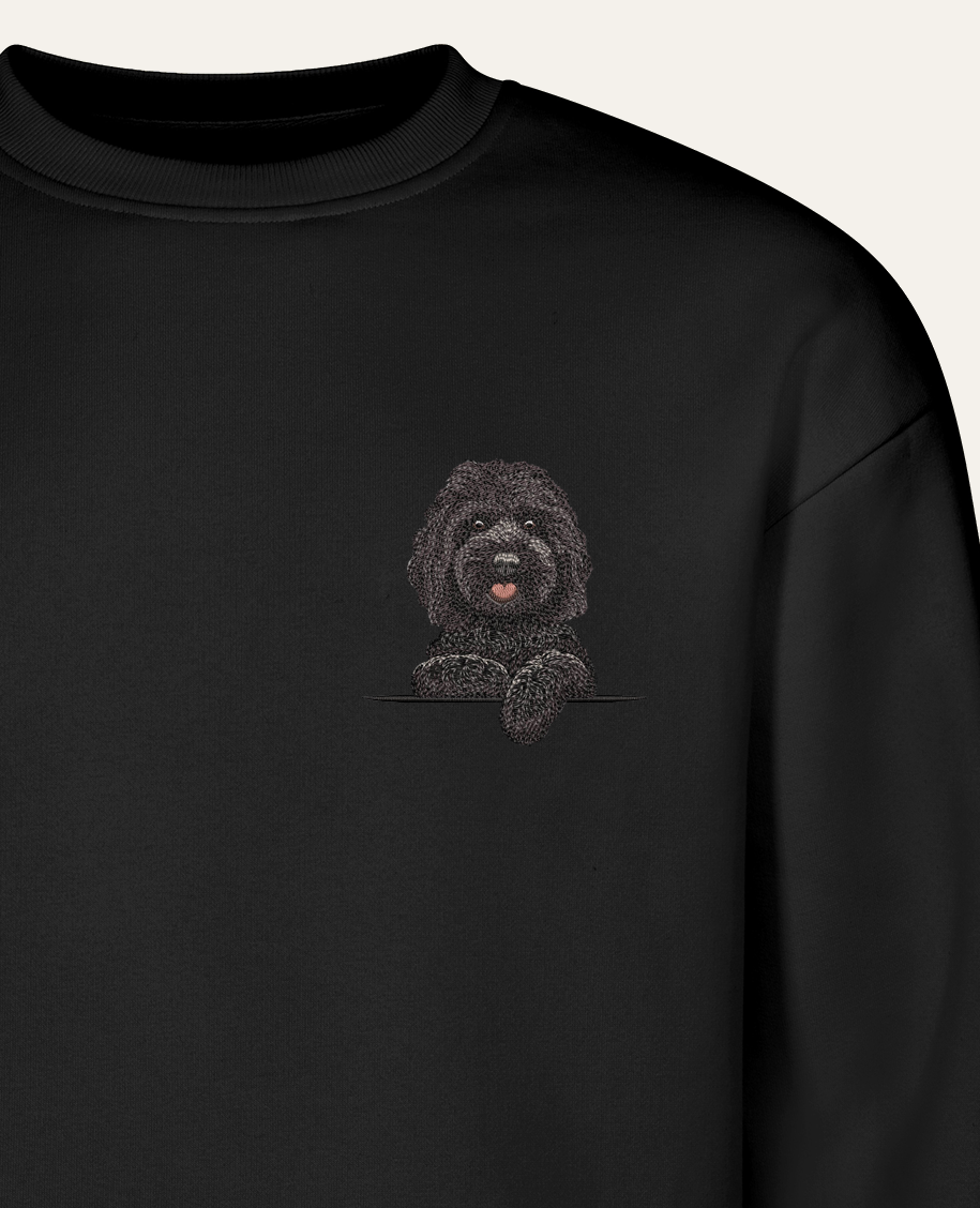 Cockapoo (czarny) – bluza z haftem, czarna