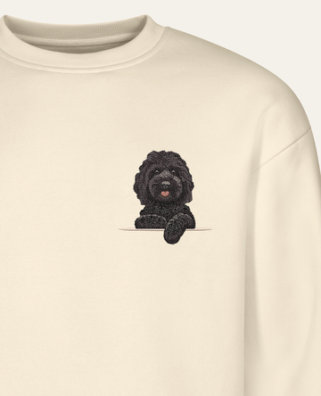 Cockapoo (czarny) – bluza z haftem, piaskowa